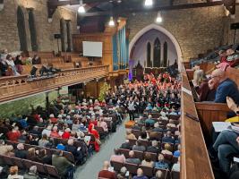 A packed house enjoying the concert